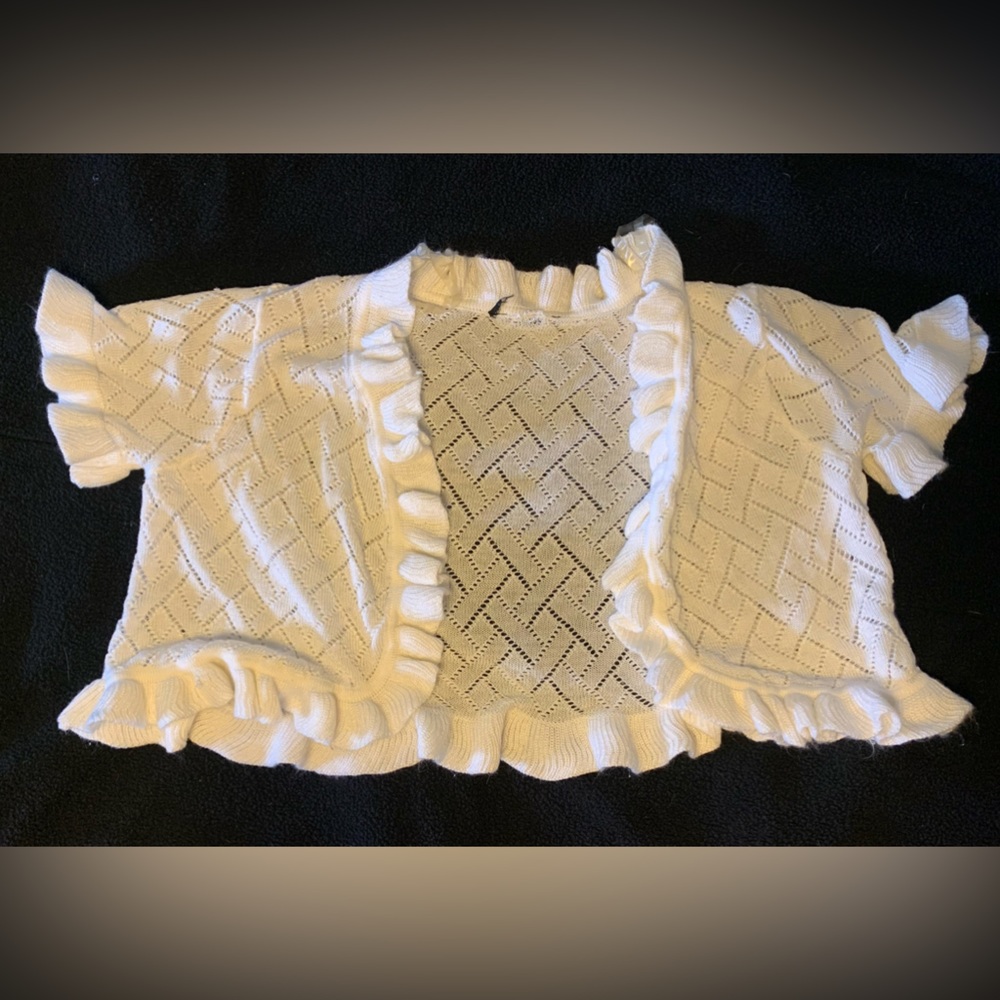 White shear cardigan